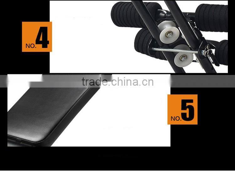 New Vertical Roller Beauty Waist Abdominal Exercise foldable Machine with sit up bench