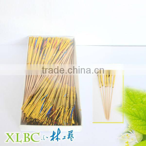 Foil paper firework party toothpicks