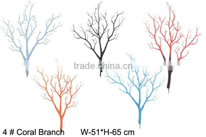 Home wedding decoration artificial dry tree branches coral