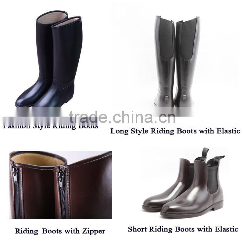 PVC Women Riding Boots, Brown Color Riding Boots