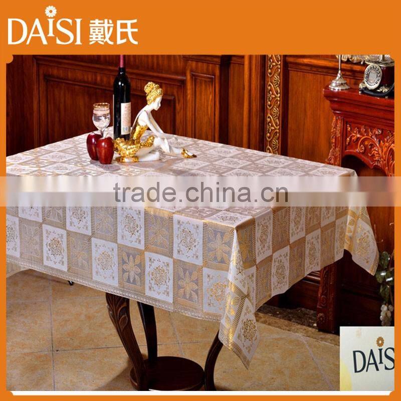 137cm*183cm elegent PVC Lace long table cloth for banquet
