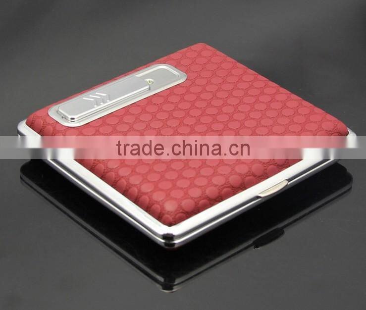 Multicolor metal cigar tin box with electronic lighter