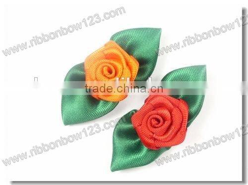 fashion new decorative garments handmade flowers/pure handmade ribbon flowers for Bra