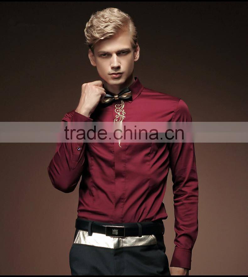 2015 Fashion high quality plain color man shirt