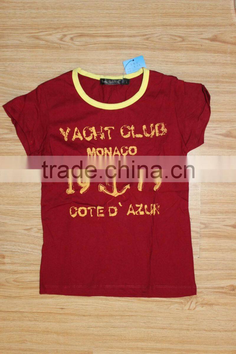 GZY 2016 100% cotton O-neck new style fashion boy's t-shirt