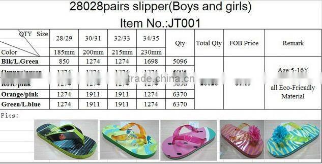 Stocklot Eco-Friendly kid nude beach slipper