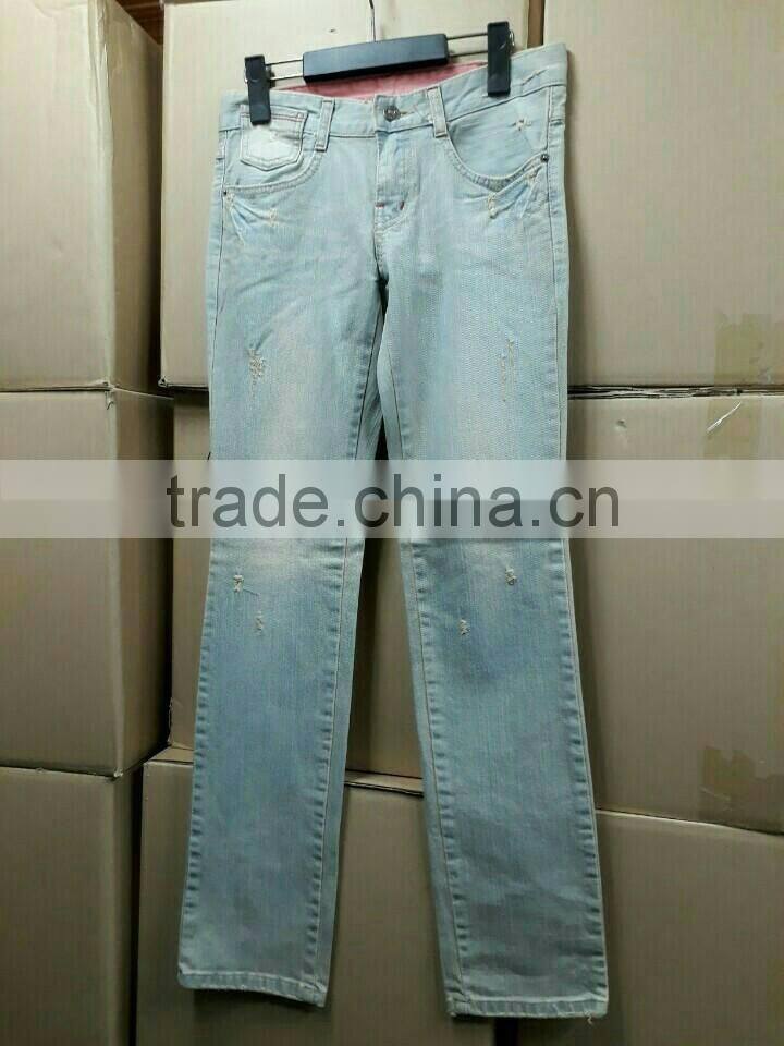 Cheap stock lot sale various Man Woman's Denim jean from Korea