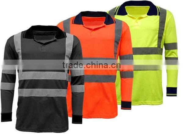 Wholesale high quality reflective safety polo shirt
