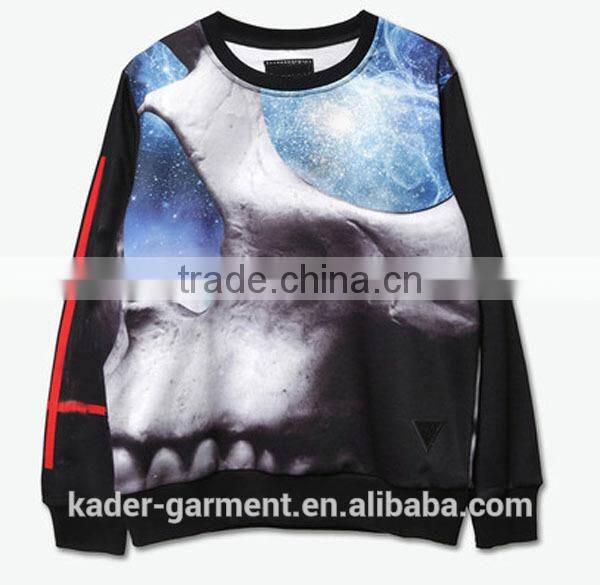 Wholesale Clothing Skull Printed Sweatshirt Sublimation Print Sweatshirt