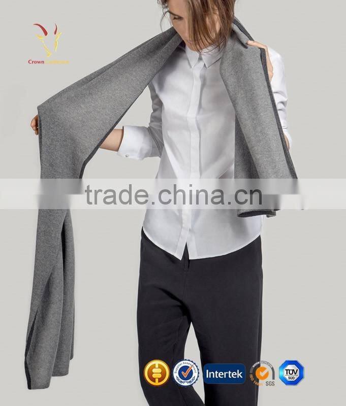 Women Knitted Winter Grey Cashmere Scarfs And Shawl