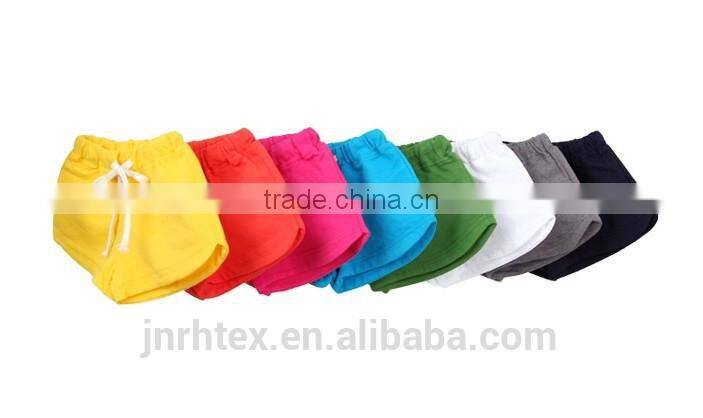 Top quality custom design 100 cotton plain girls beach shorts