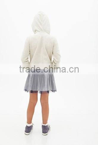 latest design custom blank girls kids zipper pocket hoodies wholesale china supplier