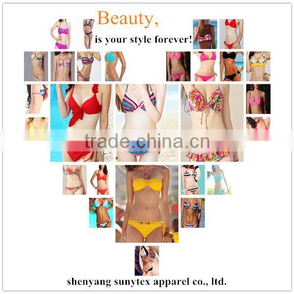 Women's Trangle Ruffle Bikini Swimwear with Movable Cup