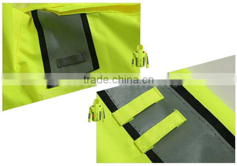 high viz reflectiveoutdoor traffic raincoat