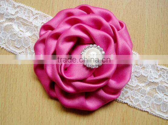 girl lace headband, newborn lace headband