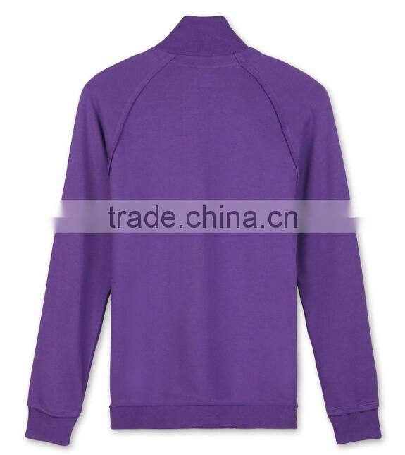 Fashion purple hoody heavyweight cotton hoodies men top stitch sweatshirts