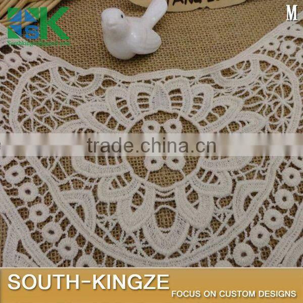 New crochet sk collar Begei Embroidery Neckline Costume Decor Sewing Applique Craft Collar Lace Trim Soluble Cotton Lace Collar