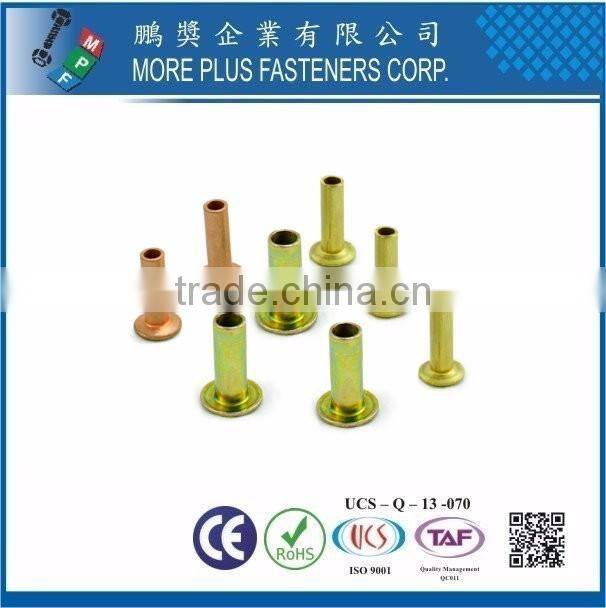 Taiwan Stainless Steel Tubular Rivet Hollow Tubular Rivets Din 7340 Tubular Rivets