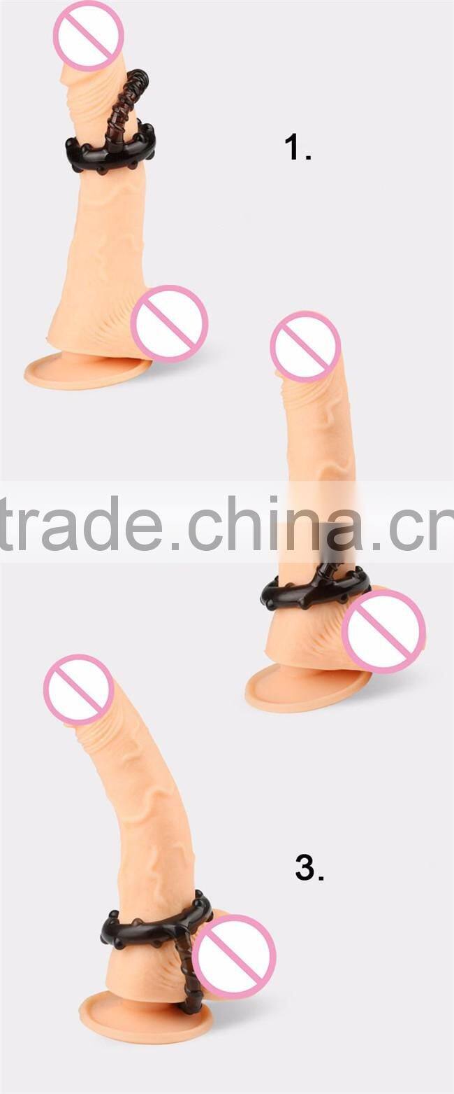 Male Penis Ring Triple Lock Sperm Time Delay Cock Rings Ball Stretcher Chastity Belt Sex Toys