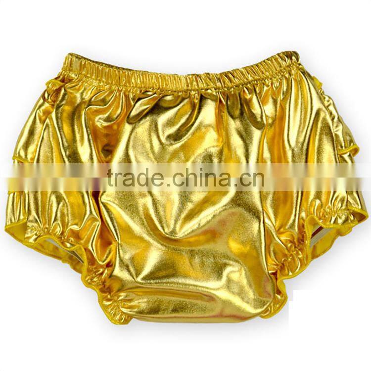 Festive metallic gold bloomers,bubble baby girl bloomers M5112004