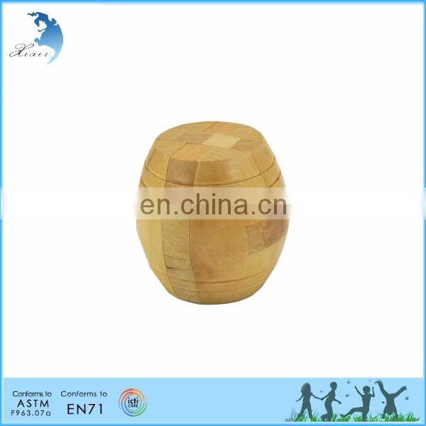 Promotion educational toy IQ brain child cube 3d wooden jigsaw puzzle