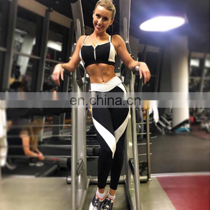 New Custom polyester spandex plain sports yoga pants female fitness active wear women sports leggings