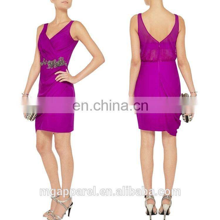 china fashion beads and sequin embellished silk chiffon dresses ladies sexy short mini dress