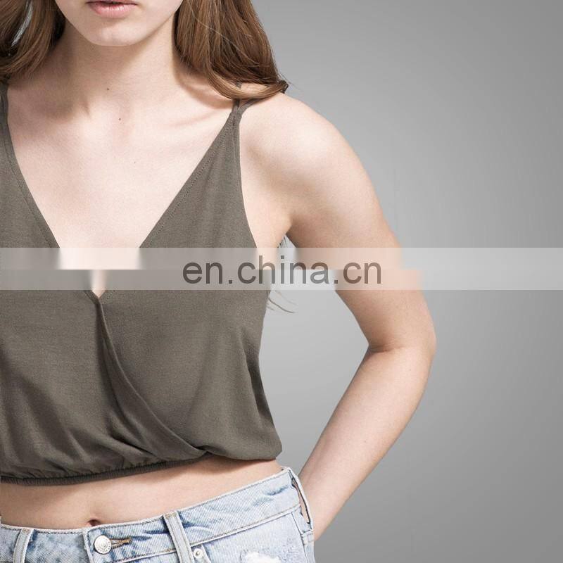 2016 Summer Short V-neck spaghrtti strap t shirt Girls Hot Sexy Blouses Women tops