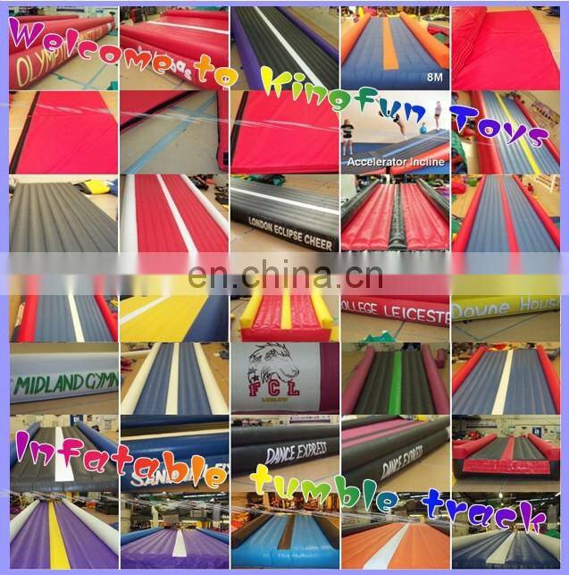 Commercial inflatable air tumble track for gym