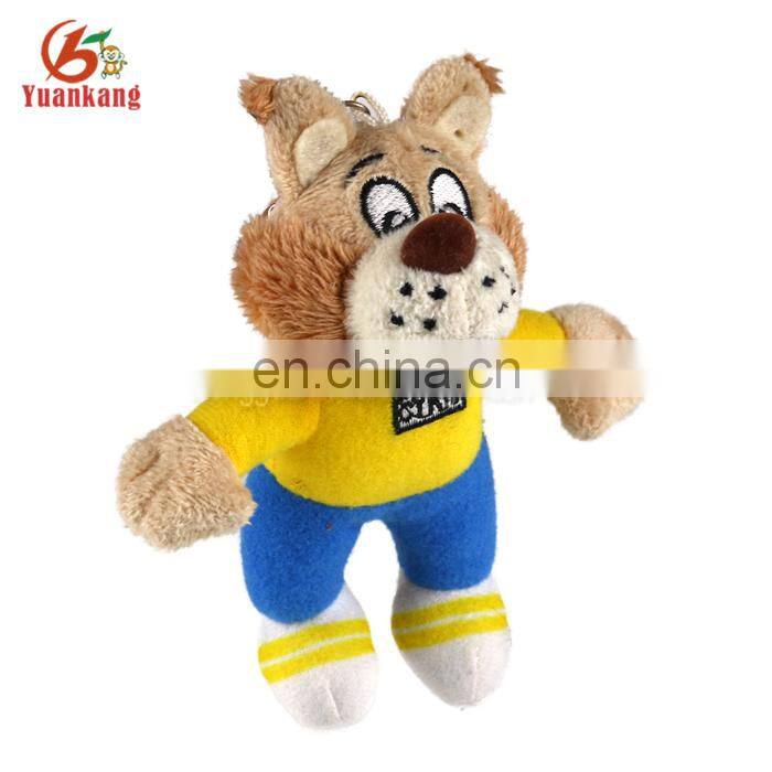 Stuffed grey elephant plush keychain toy with big ears