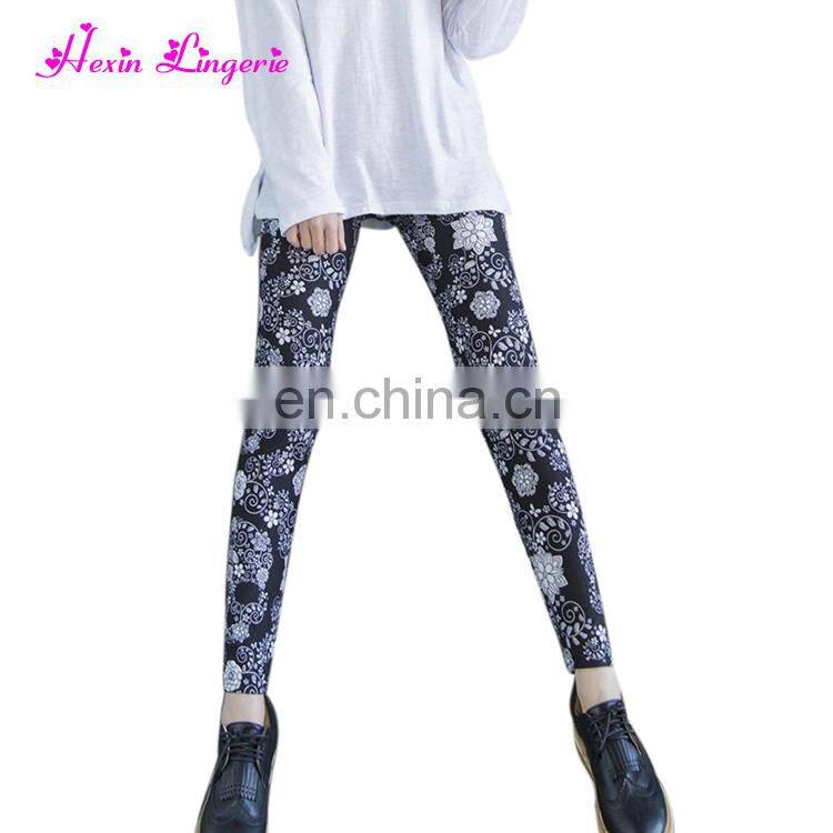 Low Price Girls High Quality Digital Thin Elastic Work Out Printed Leggings