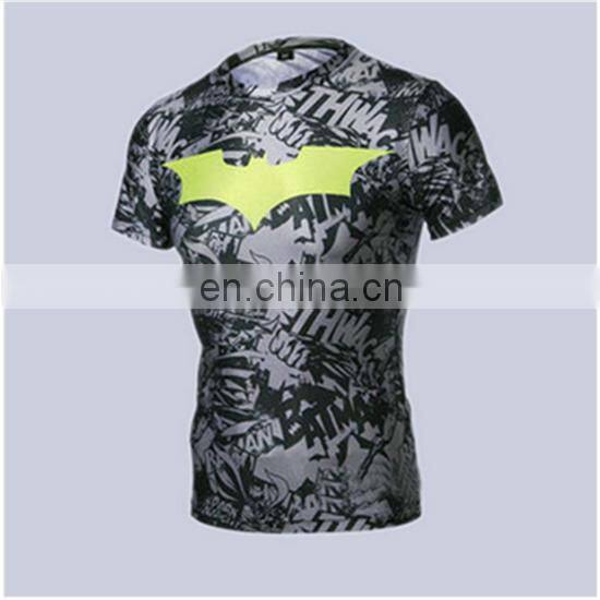 2015 new men steel beast compression sports t-shirt custom t shirt printing
