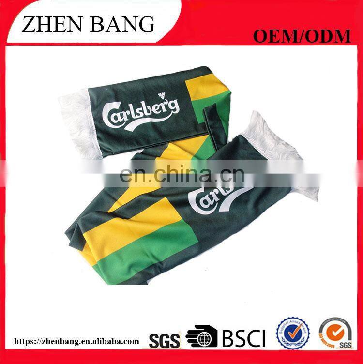 Wool knitting Material Soccer Scarf And Football Fan Scarf