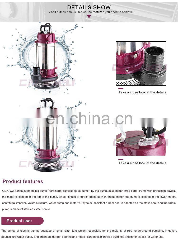 Best price 3 phase 1hp 2 inches diameter submersible electric water pump for bangladesh market
