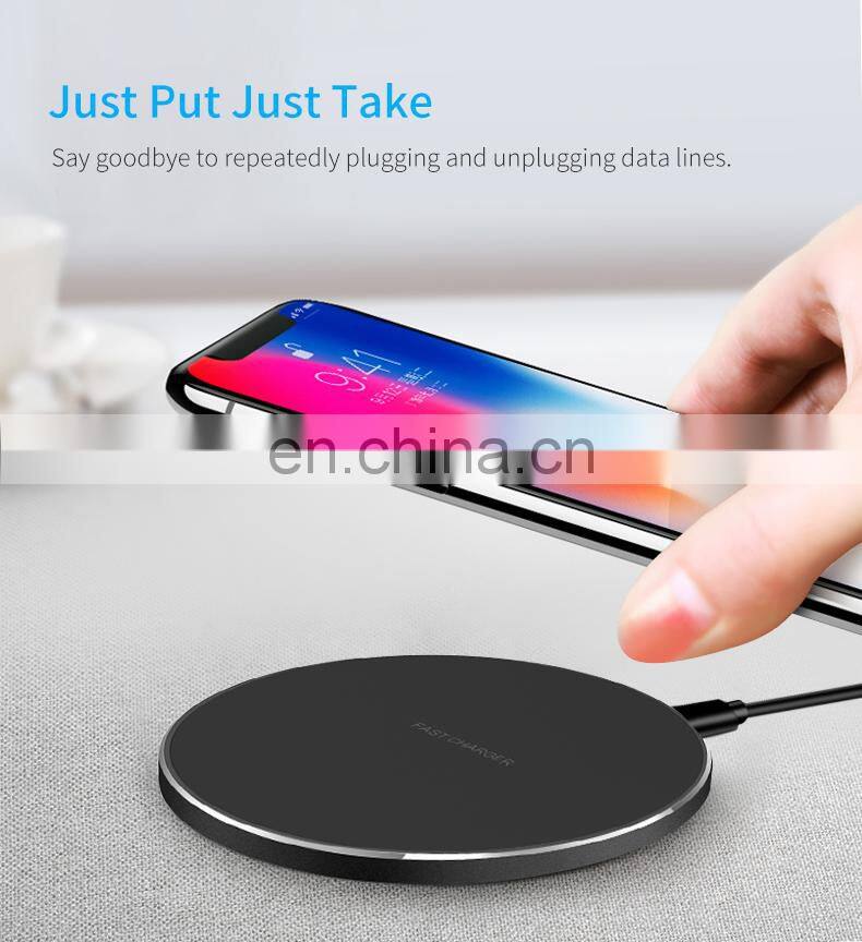 New Hot Sale Cell Phone wireless charger Fast Wireless Charging Station 10W Wireless Charger