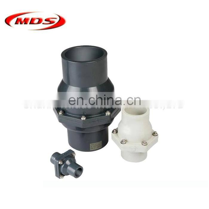 Wholesale customized gray color DN80 ASTM Sch 80 UPVC flapper check valve for water supply