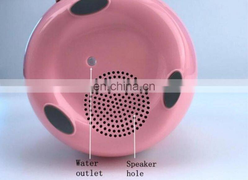 LED smart 7 colors changed night light musical blutooth plastic flower pot for home decoration or gifts