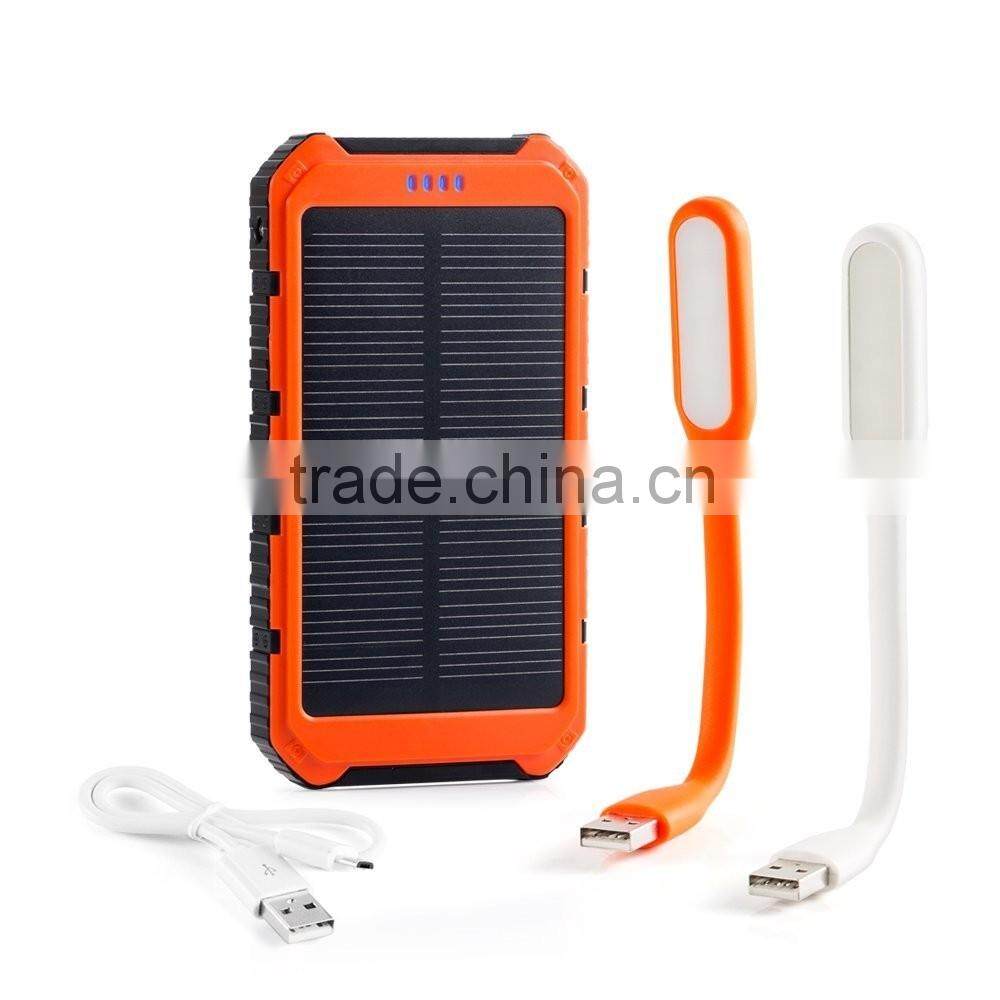 2016 new arrival solar power bank 12000mah
