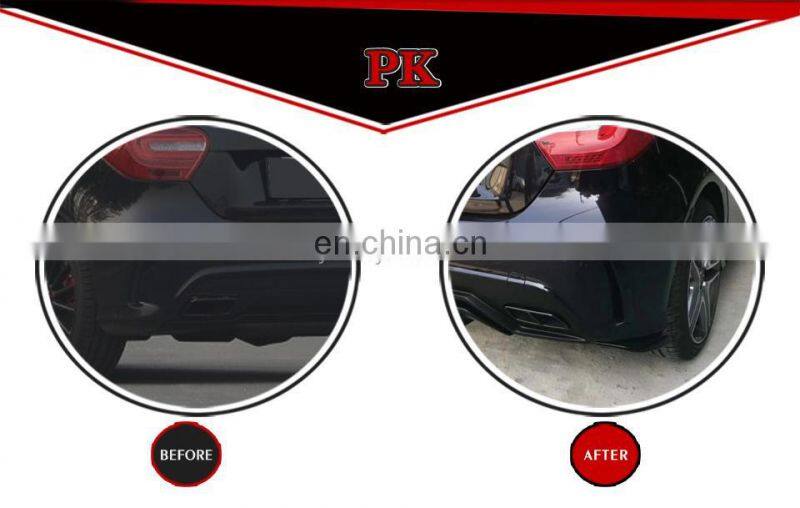 A Class Carbon Fiber Rear Bumper Splitter for Mercedes Benz A180 A200 A250 A45 W176 . 2013-2016