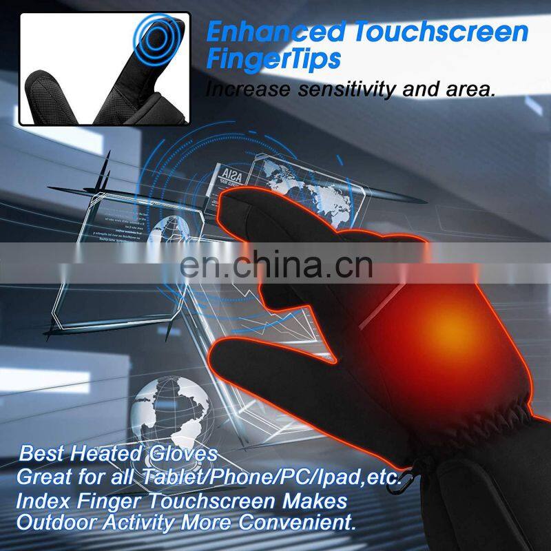 Spot heating charging keeping warm  heating autumn and winter thickening 5 fingers outdoor hiking and cycling gloves