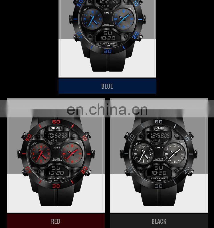 SKMEI custom logo watches wholesale bling lucky sport dual time digital watch 1355