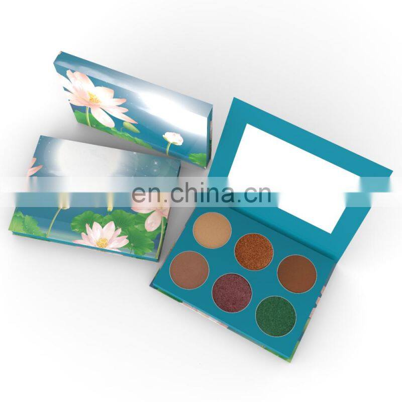 Wholesale Flower Color Cover Paint Makeup Cardboard Pan Paper Packaging Case Nude Buy Eyeshadow Palette Package