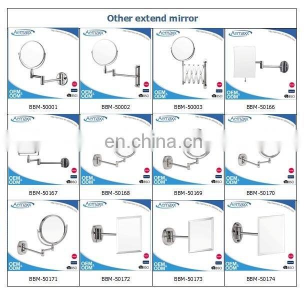 Aemaxx bathroom wall mounted metal square double side makeup mirror