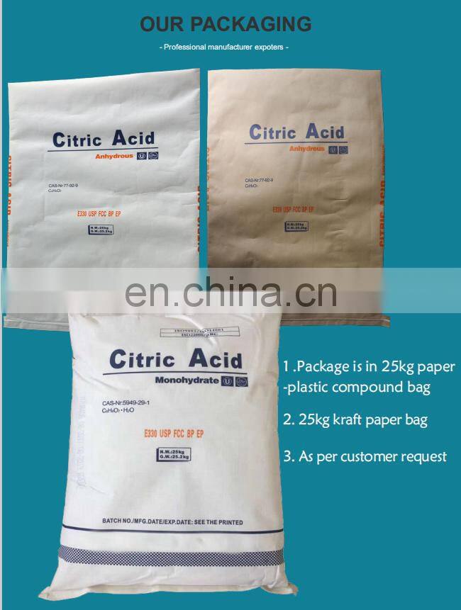 China best price 99%-100% Citric acid anhydrous