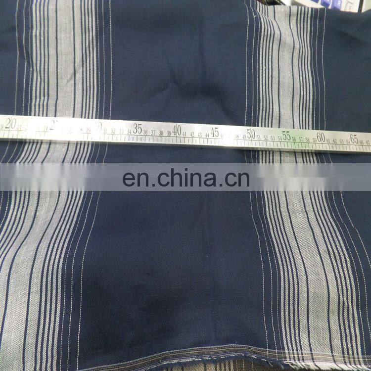 Pure linen cotton yarn-dyed fabric woven linen striped dress fabric