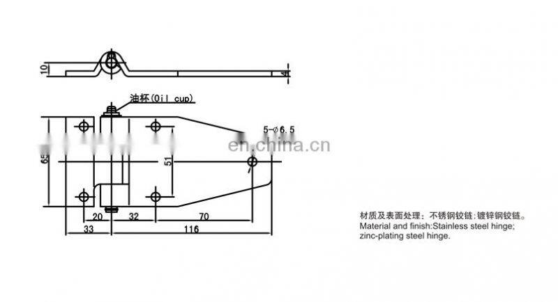 JL243A SS / Zinc-plating steel hinge Industrial Heavy Duty Concealed Hinges
