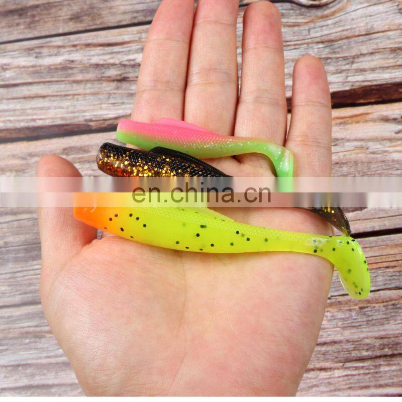 JOHNCOO 2021 Hot Sale 8cm Paddle Tail TPE Material Soft Bait Minnowz Fishing Lures