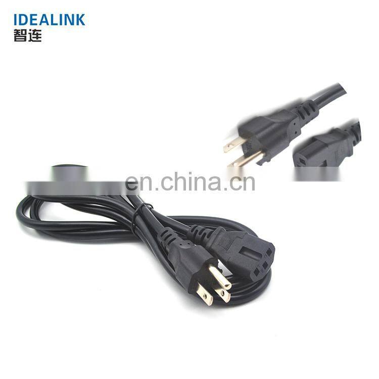 Factory direct supply 3 pin computer usa power cord power cable with best service