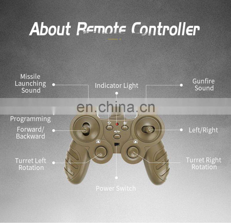 JJRC Q90 RC Tank KidToy Turret Rotation Military Battle Tank