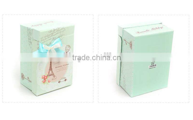 green ribbon customize paper gift box